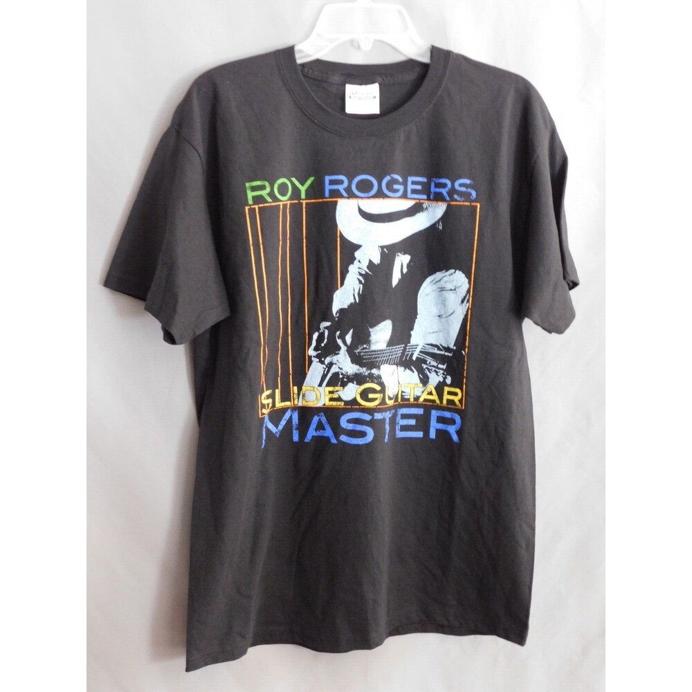 Roy Rogers T-Shirt Men's Black Slide Guitar Master Tee Size Large